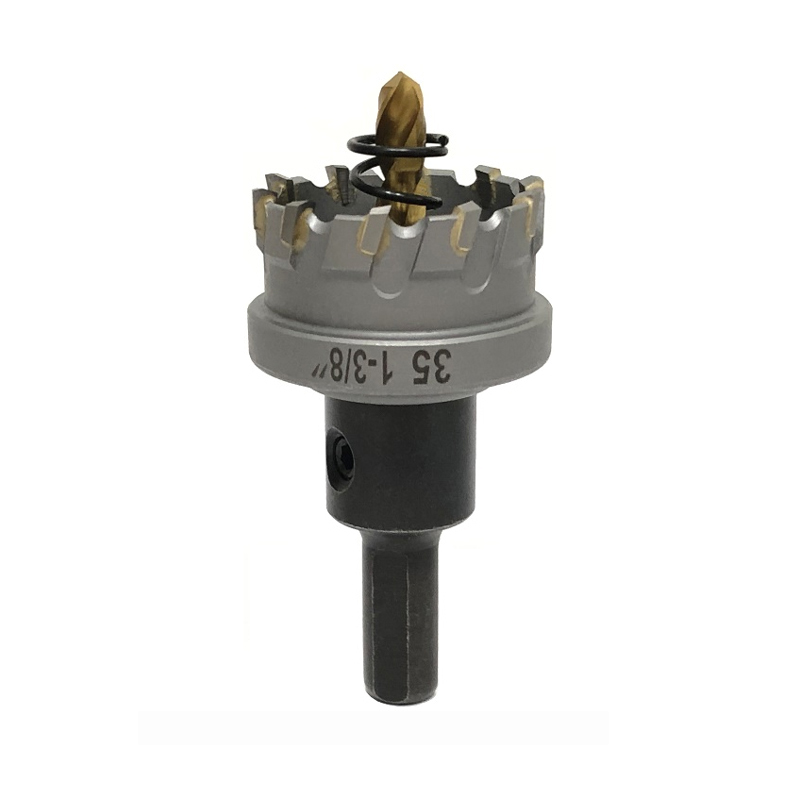 Carbide-Tipped Hole Saw Cutter for Metal Drilling